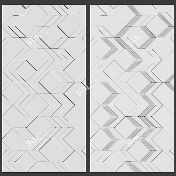 Corona Decorative Wall Panels 3D model image 2