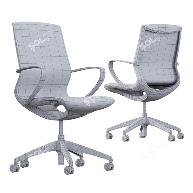 Elegant Black MARICS Chair 3D model image 3