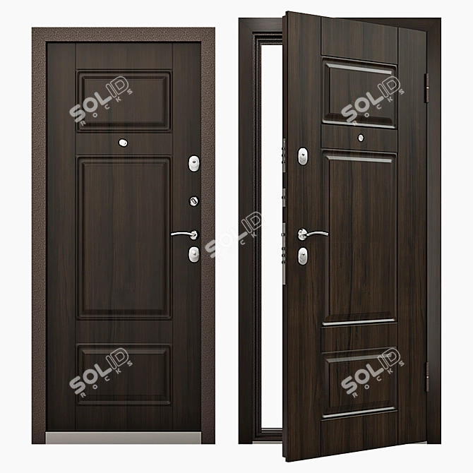 Sturdy, Secure Entrance Door: Torex Series Delta M 3D model image 1