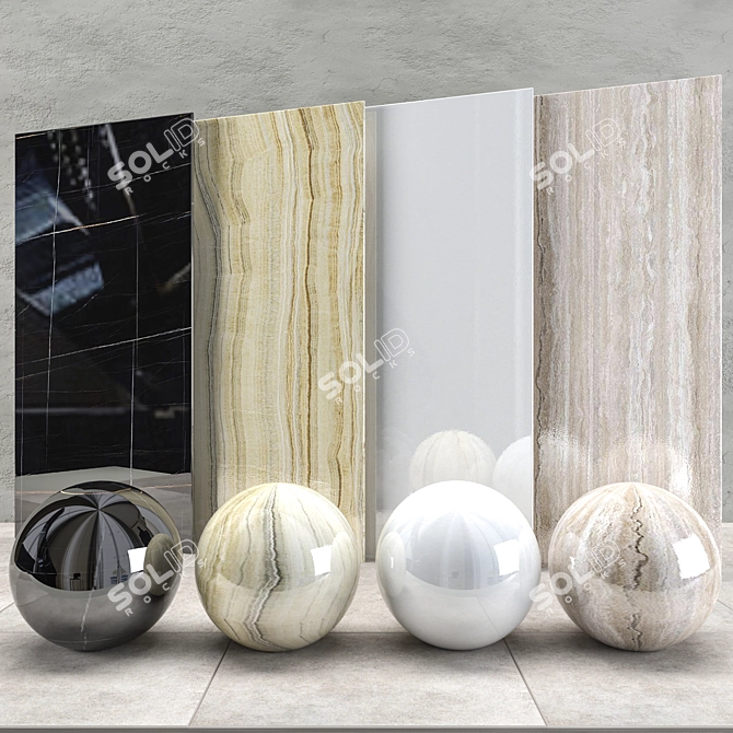 Versatile Marble Textures Set 3D model image 1