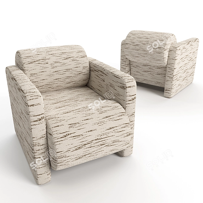 Elegant Esfera Club Chair 3D model image 1