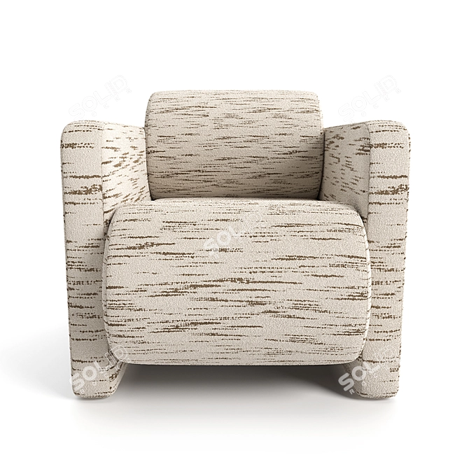 Elegant Esfera Club Chair 3D model image 2