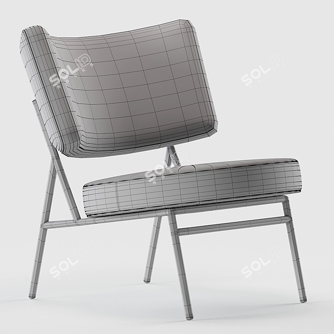 COCO Padded Lounge Chair - Ultimate Comfort and Style! 3D model image 3