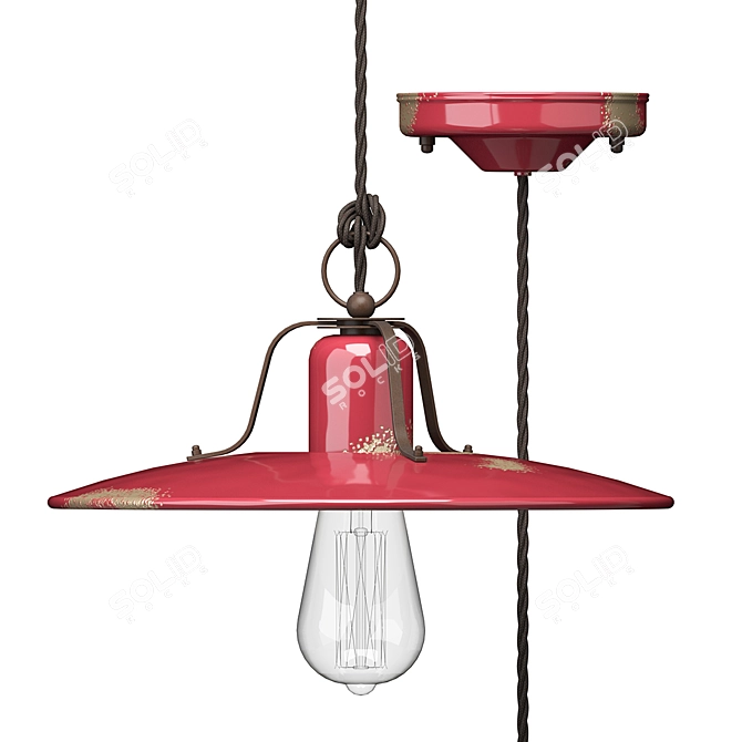 Ferroluce Country c1442 Pendant Light 3D model image 1