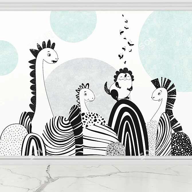 Title: DINO RINO Wall Decor - 20917 3D model image 1