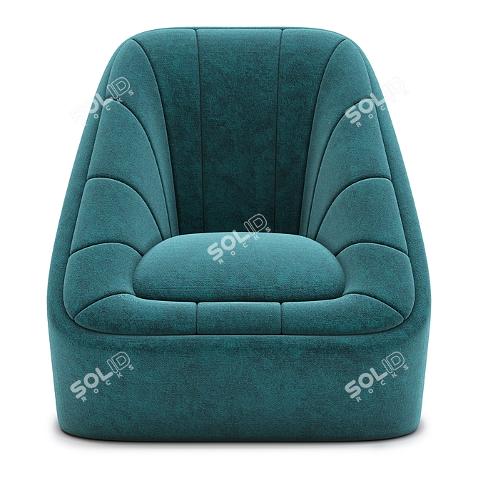 Minimalist Comfort: Herman Miller Fiji Chair 3D model image 2