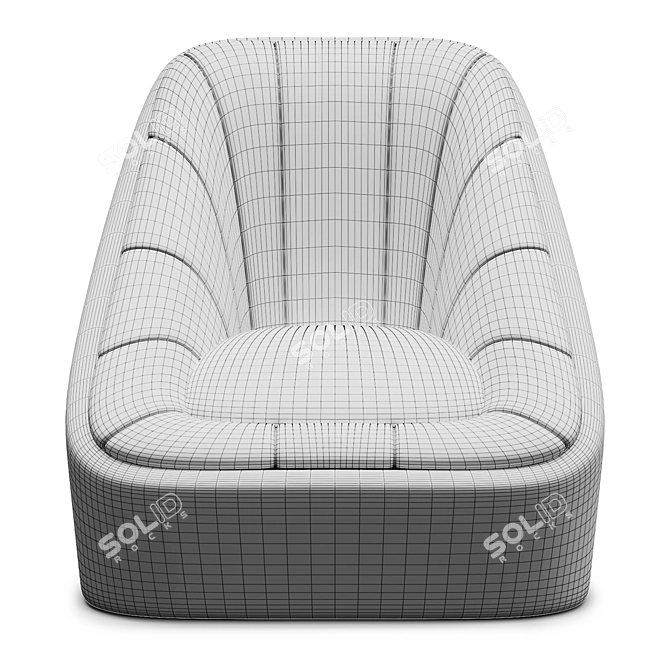 Minimalist Comfort: Herman Miller Fiji Chair 3D model image 3