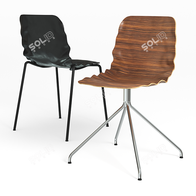 Elegant Dent Chair: Stunning Design 3D model image 1