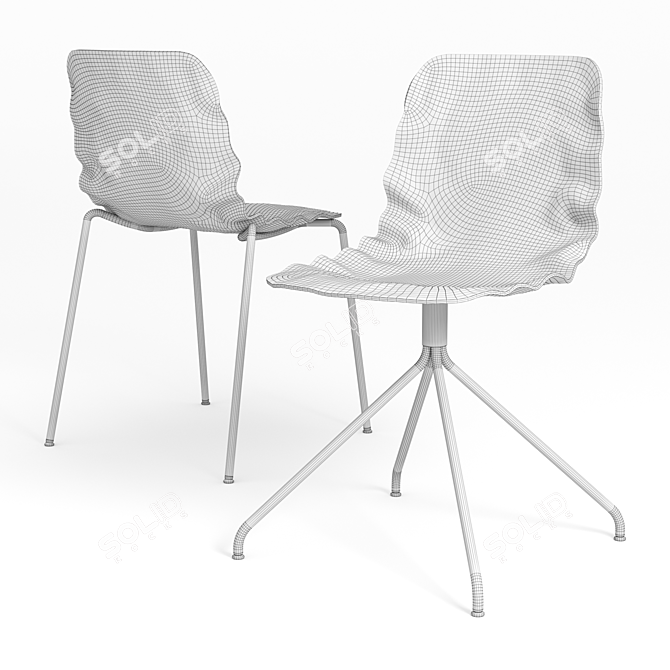 Elegant Dent Chair: Stunning Design 3D model image 3