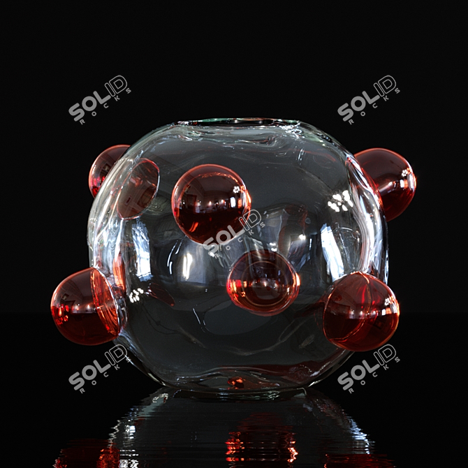 Elegant Glass Vases Set 3D model image 2