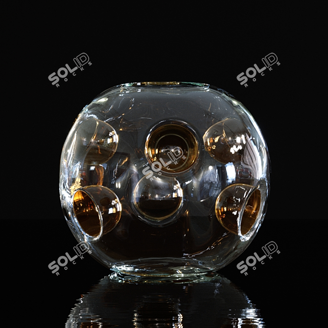 Elegant Glass Vases Set 3D model image 3