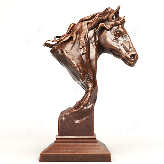 Elegant Equine Art: Horse Sculpture 3D model image 2