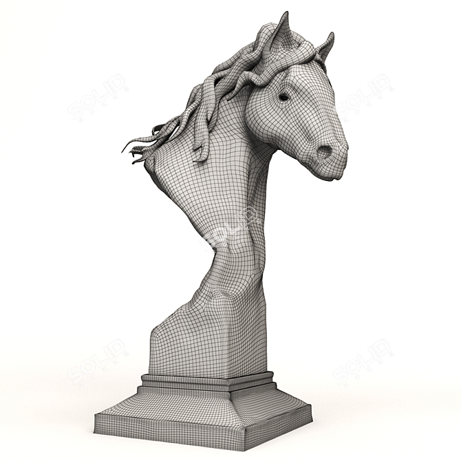 Elegant Equine Art: Horse Sculpture 3D model image 3