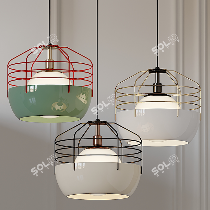 Sleek City Pendant Light: Jonah Takagi 3D model image 1