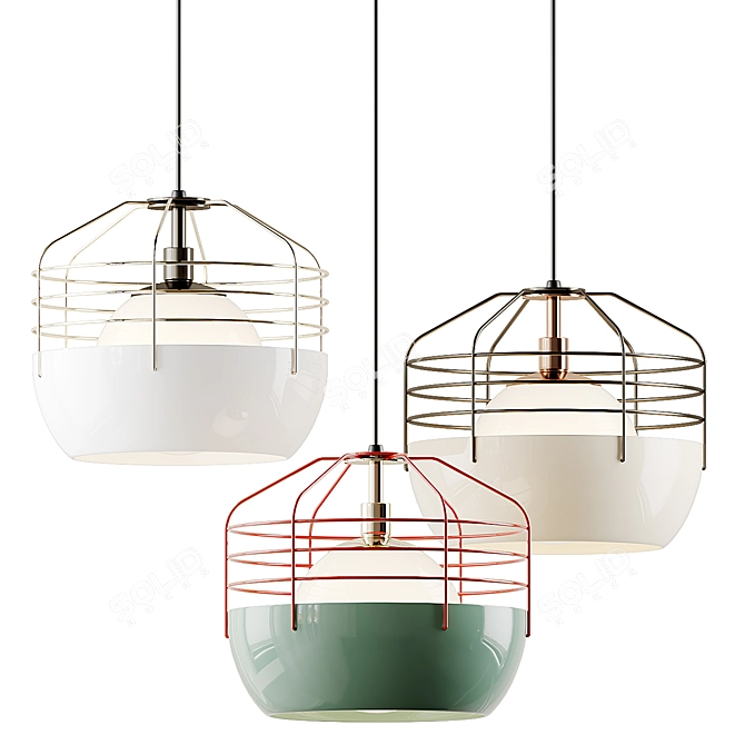 Sleek City Pendant Light: Jonah Takagi 3D model image 5