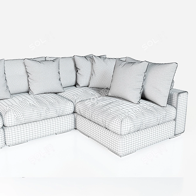 Modular Soho Sofa: Stylish and Versatile 3D model image 3