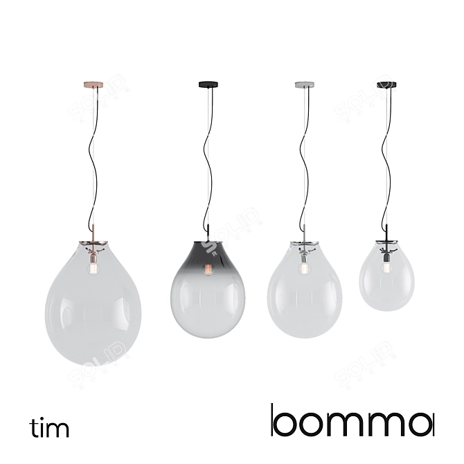 Tim - Bomma: Handcrafted Glass Lighting 3D model image 2