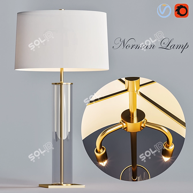 Modern Minimalist Norman Lamp 3D model image 1