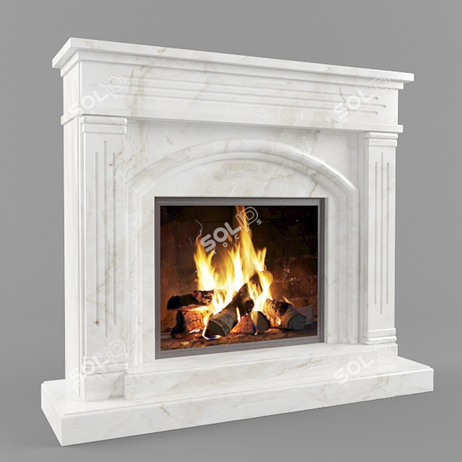 Classic Fireplace: Timeless Elegance 3D model image 2