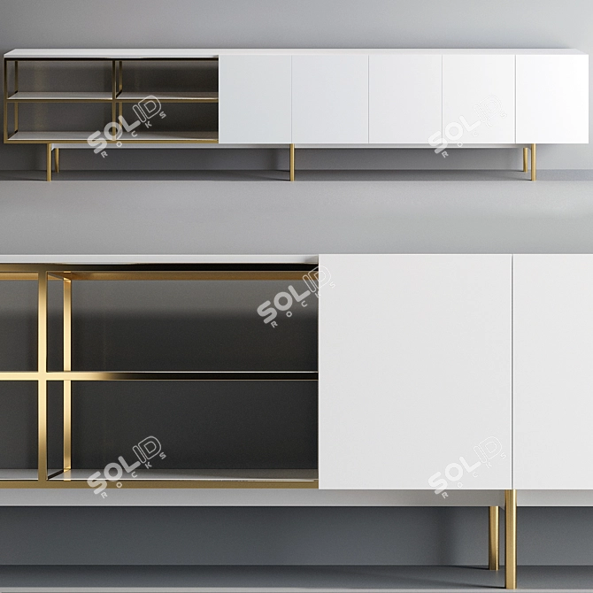 Corona Render Chest of Drawers 3D model image 1