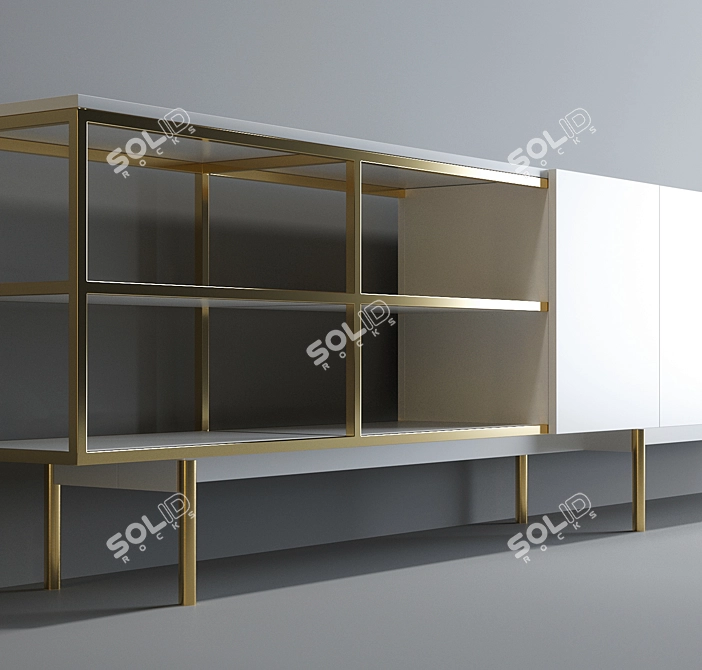 Corona Render Chest of Drawers 3D model image 2