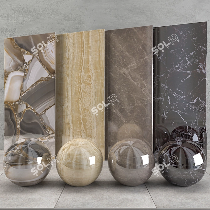 19-Piece Marble Texture Set 3D model image 1