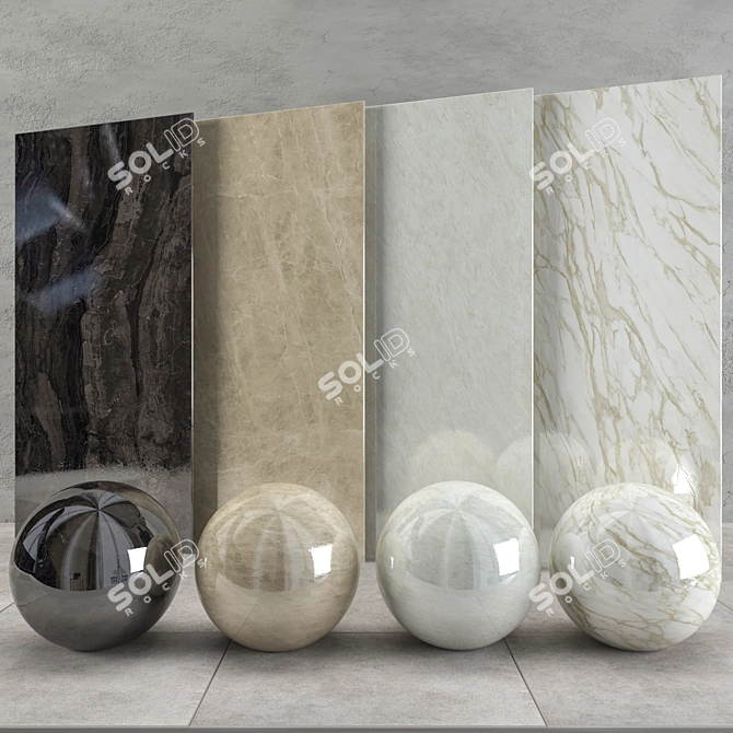 Marble Textures Set - High Resolution 3D model image 1