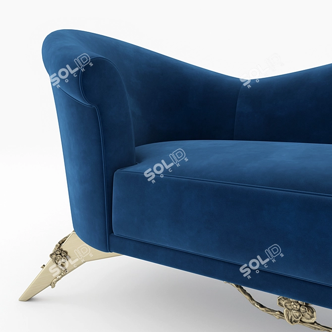 Luxury Colette Fur Sofa 3D model image 2