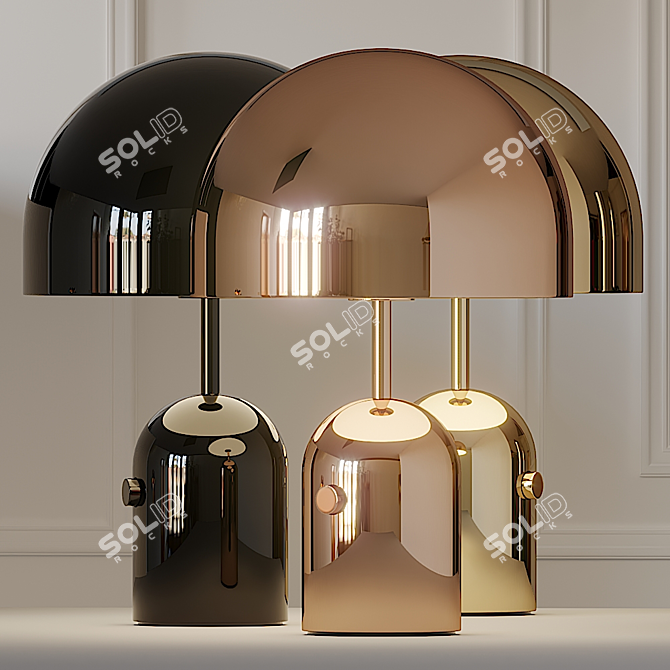 Stylish Table Lamps in Multiple Colors 3D model image 3