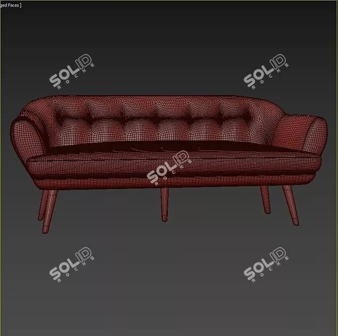 Keaton 3 Seater Sofa: Comfort Meets Style 3D model image 3