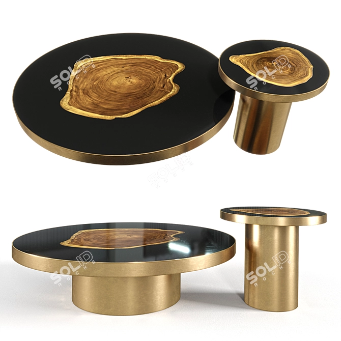 Eichholtz Concord Wood Tables 3D model image 1