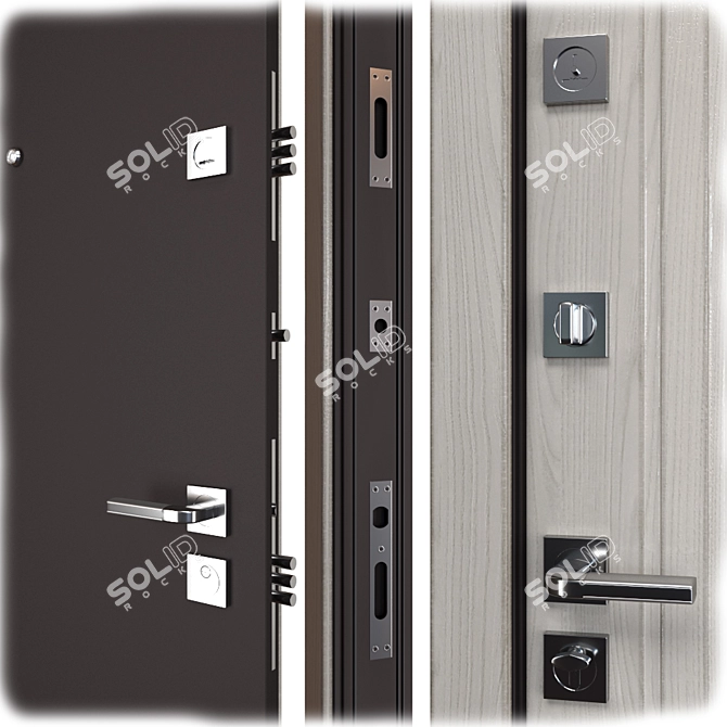 Tower Entry Metal Door: Your Frame 3D model image 2