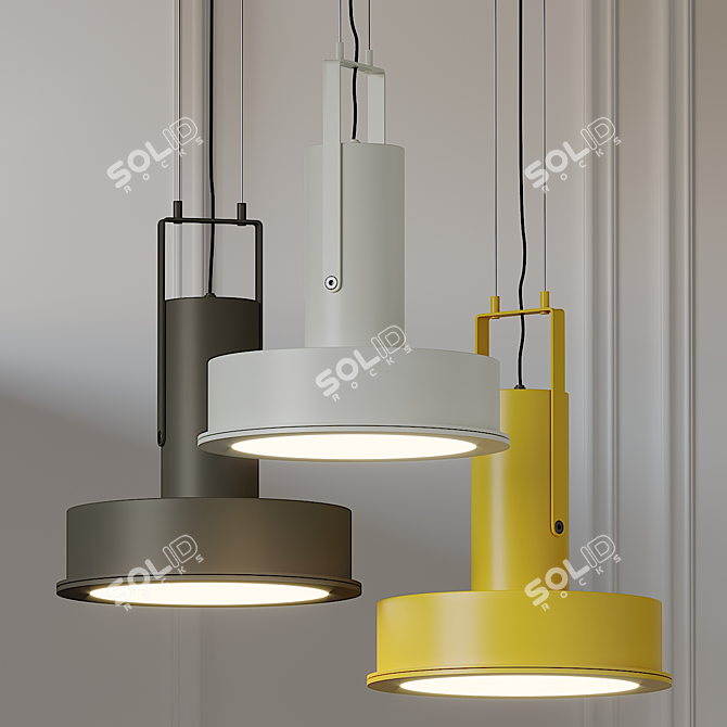 Modern Domus LED Pendant Light 3D model image 1