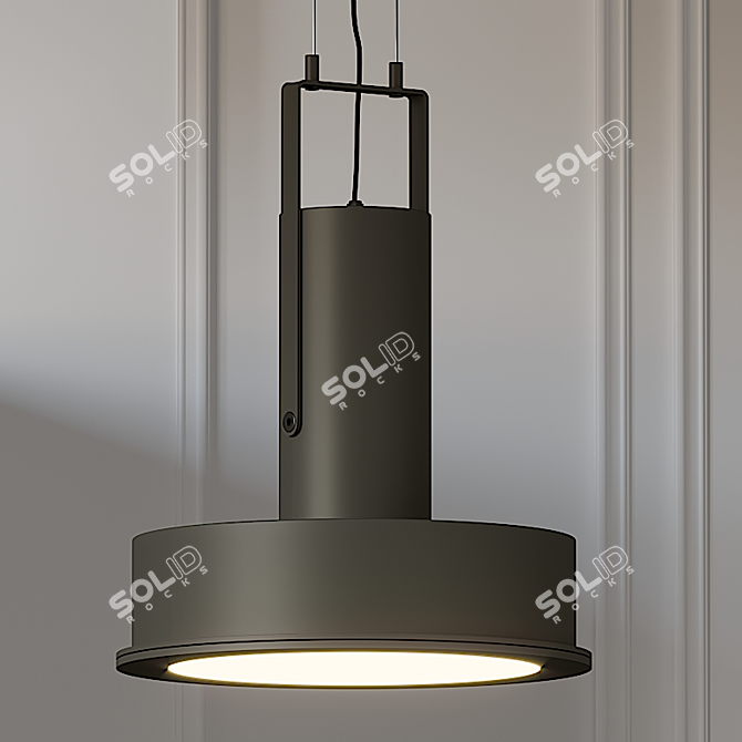 Modern Domus LED Pendant Light 3D model image 2