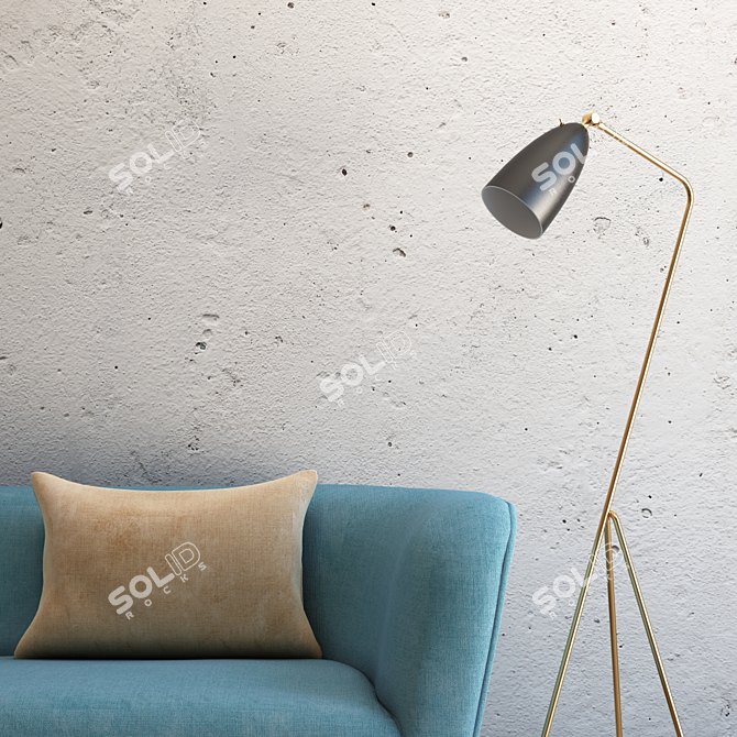 Seamless Concrete Texture: Versatile Use for interiors and exteriors 3D model image 2