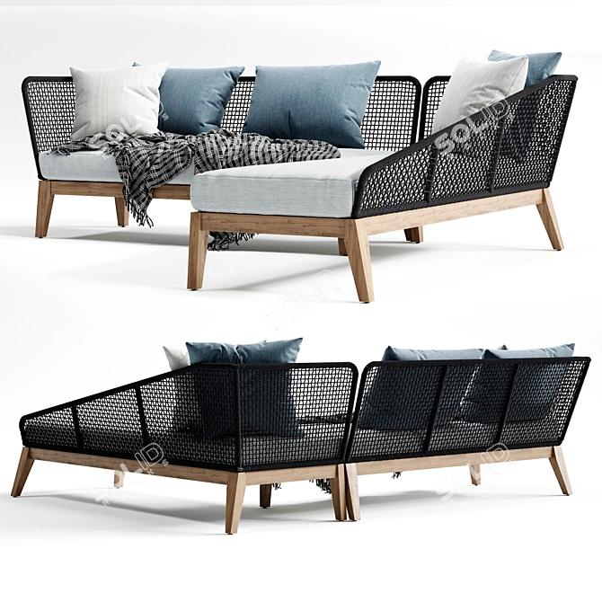 MODLOFT Netta - Stylish and Modern Sofa 3D model image 1
