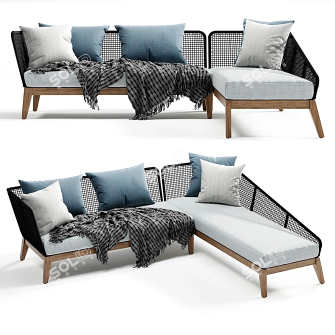 MODLOFT Netta - Stylish and Modern Sofa 3D model image 2