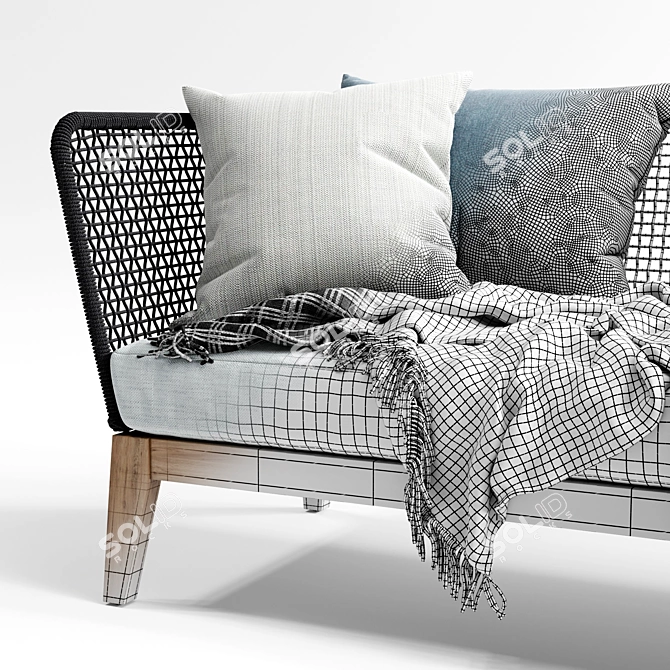 MODLOFT Netta - Stylish and Modern Sofa 3D model image 3
