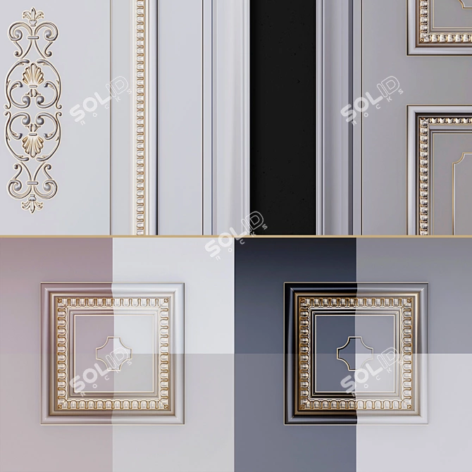 Italon Riva 4-Piece Set - Customizable Colors 3D model image 2