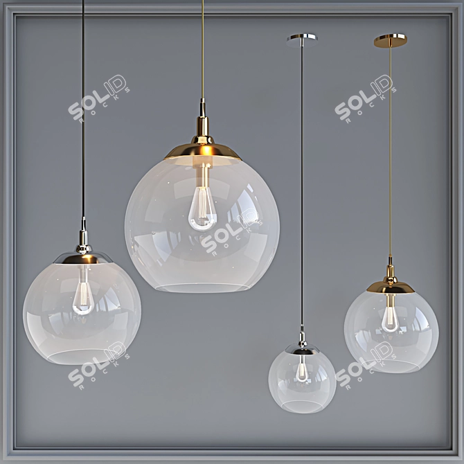 Modern LED Ceiling Light 3D model image 1