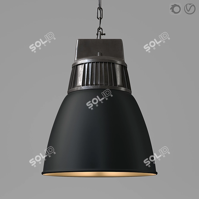 European Factory Pendant: Classic Restoration Hardware 3D model image 1