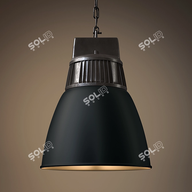 European Factory Pendant: Classic Restoration Hardware 3D model image 2