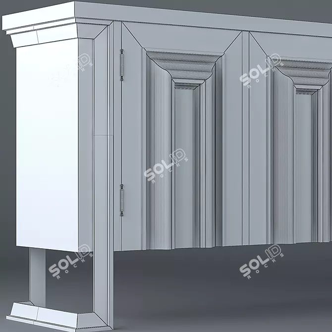 Elegant Dining Buffet 3D model image 2