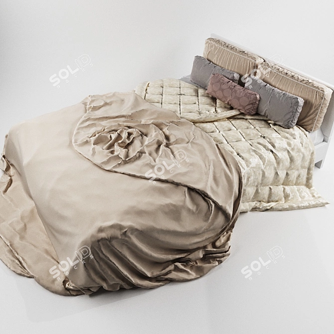 Glanze Bed: High Quality 3D Model 3D model image 2