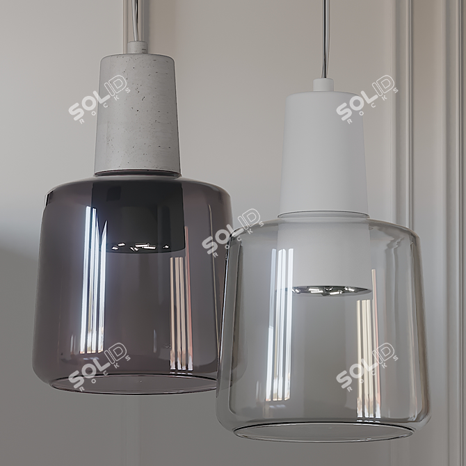 Elegant Samson LED Pendant Light 3D model image 1
