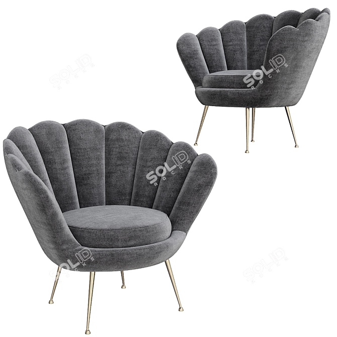 Modern Trapezium Chair 3D model image 1