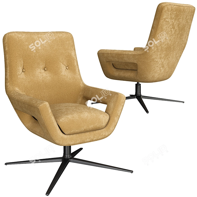 Modern Swivel Chair Flavio 3D model image 1