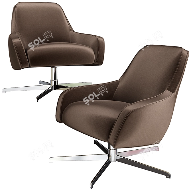 Serena Swivel Chair 3D model image 1