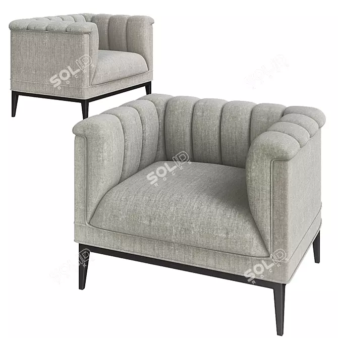 Elegant Raffles Chair 3D model image 1