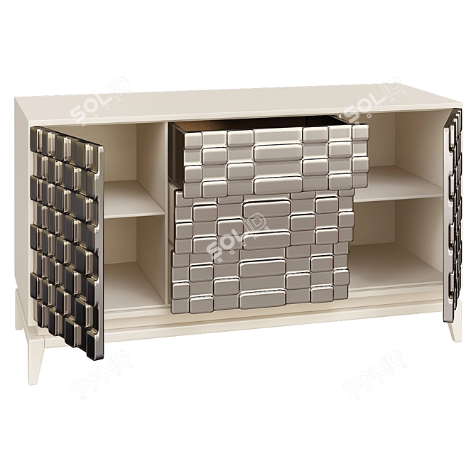 Relief Credenza: Effortless Elegance 3D model image 1